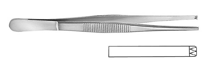 STANDARD Пінцет хірургічний; прямий; 2x3 зубчики; 25,0см; ширина бранш 3,5+/-0,2. Tontarra Medizintechnik GmbH